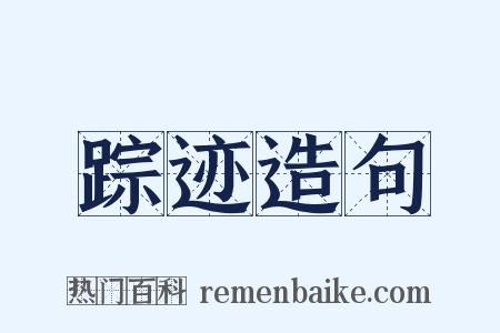踪迹造句是什么意思的图片